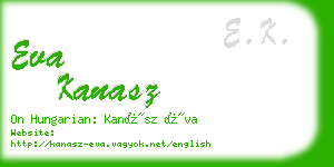 eva kanasz business card